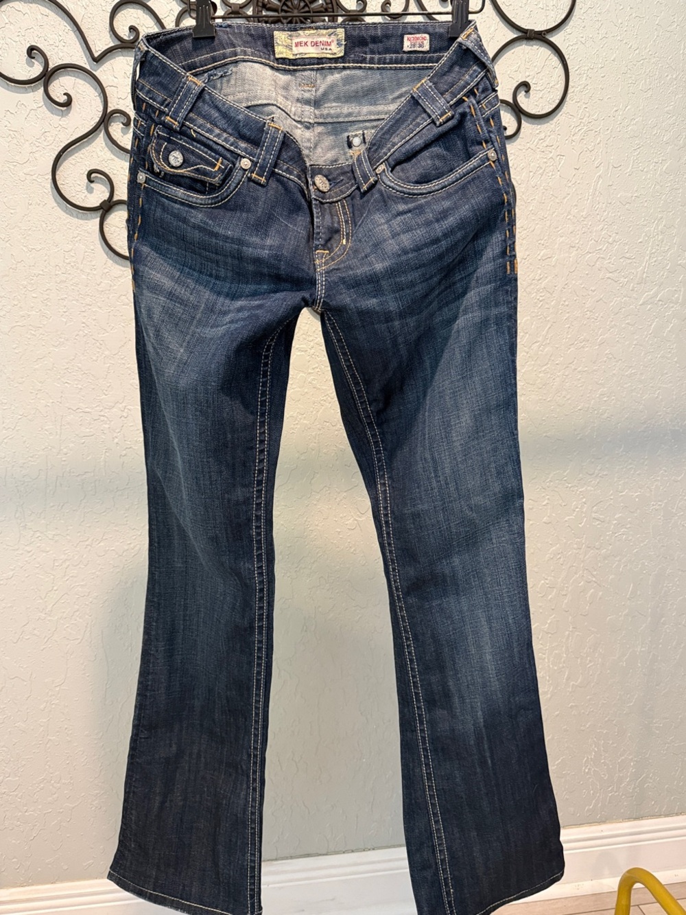 MEK Denim USA Women’s Richmond Boot Cut 28W/36L Blue Jeans